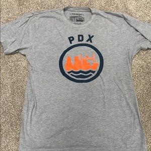 PDX t shirt casual industries grey Portland L